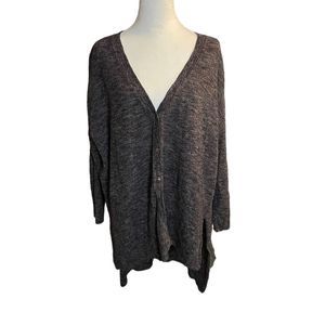 Free People TGIF V-Neck High Low Hem Cardigan Sweater